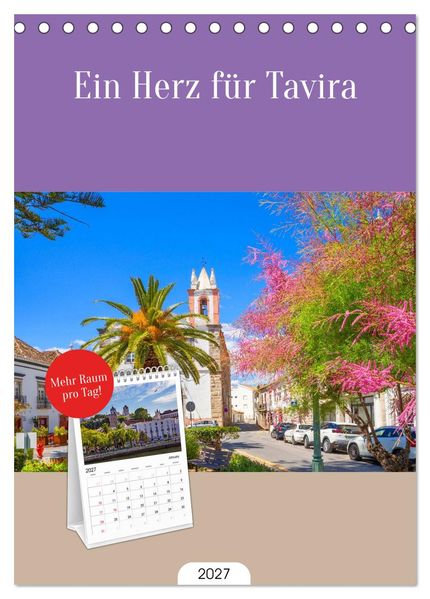 Ein Herz für Tavira (Tischkalender 2027 DIN A5 hoch) CALVENDO Monatskalender