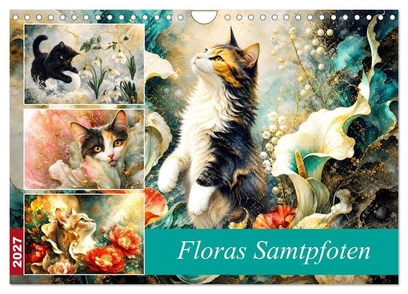 Floras Samtpfoten (Wandkalender 2027 DIN A4 quer) CALVENDO Monatskalender