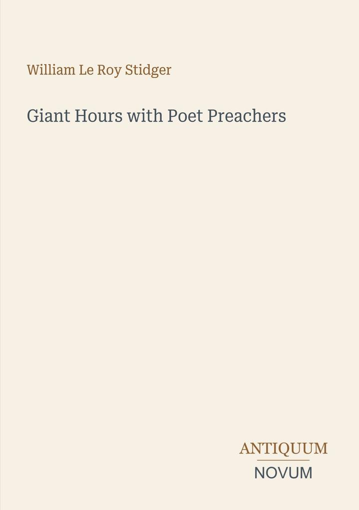 Giant Hours with Poet Preachers