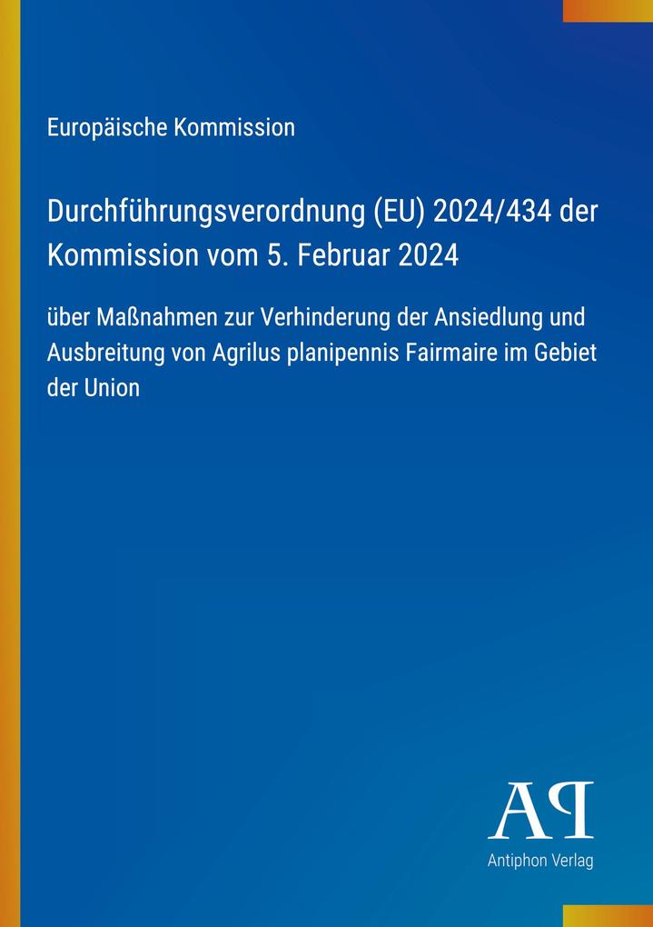 Durchführungsverordnung (EU) 2024/434 der Kommission vom 5. Februar 2024