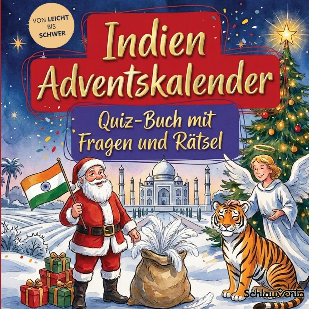 Indien-Adventskalender: Quiz-Buch mit Fragen und Rätsel