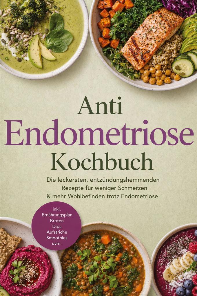 Anti Endometriose Kochbuch: Die leckersten entzündungshemmenden Rezepte für weniger Schmerzen & mehr Wohlbefinden trotz Endometriose - inkl. Ernährungsplan Broten Dips Aufstriche Smoothies uvm.