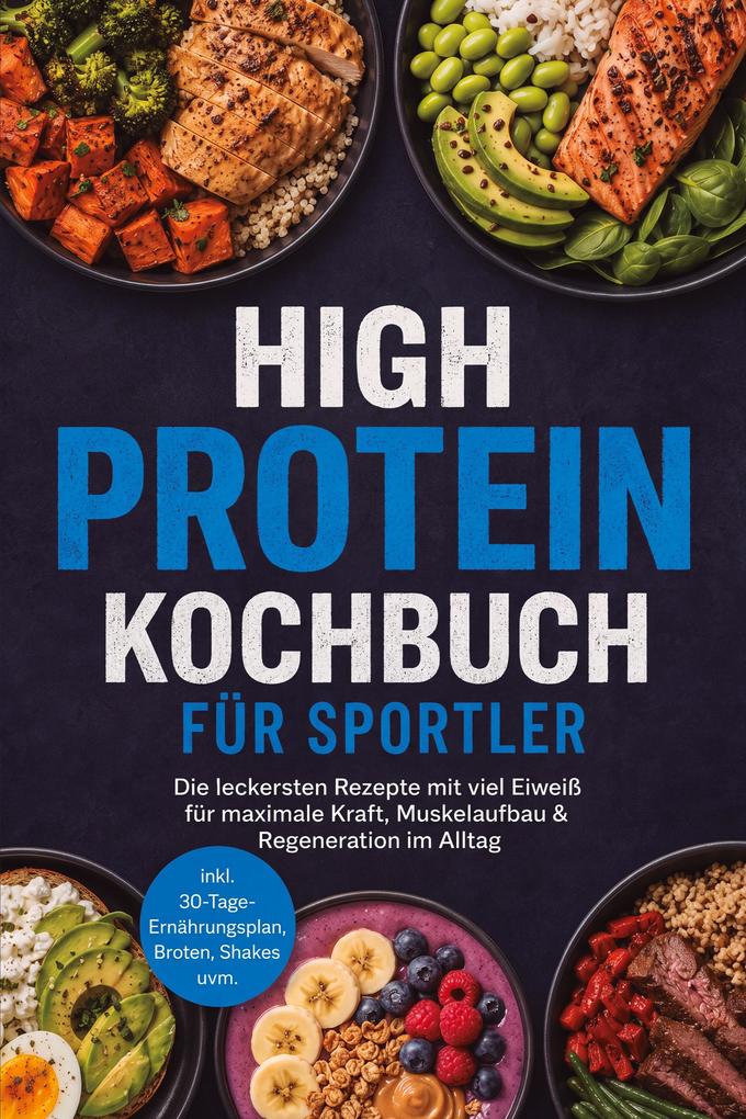 High Protein Kochbuch für Sportler: Die leckersten Rezepte mit viel Eiweiß für maximale Kraft Muskelaufbau & Regeneration im Alltag - inkl. 30-Tage-Ernährungsplan Broten Shakes uvm.