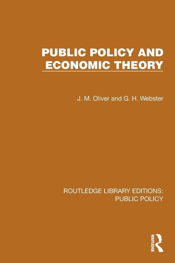 Public Policy and Economic Theory