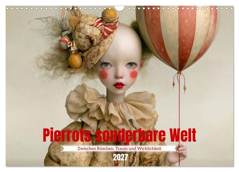 Pierrots sonderbare Welt (Wandkalender 2027 DIN A3 quer) CALVENDO Monatskalender