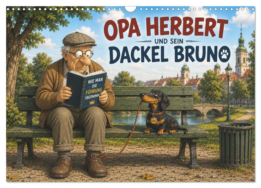 Opa Herbert und Dackel Bruno (Wandkalender 2027 DIN A3 quer) CALVENDO Monatskalender