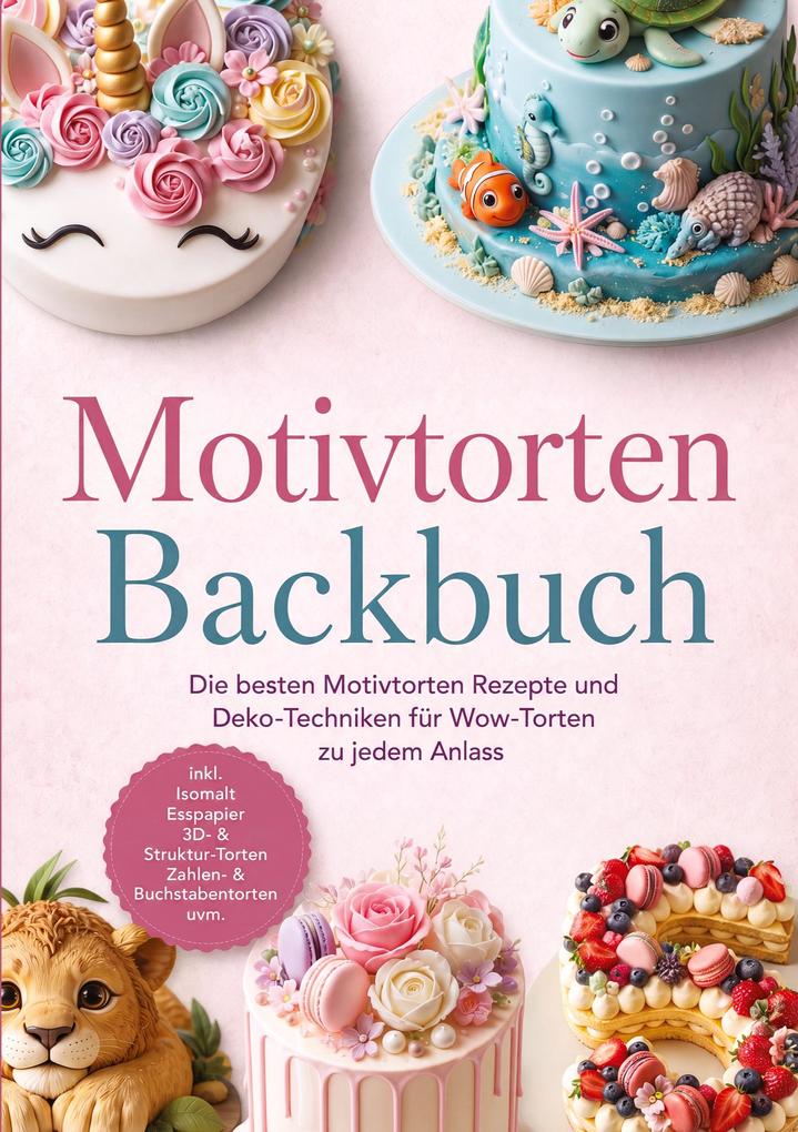 Motivtorten Backbuch: Die besten Motivtorten Rezepte und Deko-Techniken für Wow-Torten zu jedem Anlass - inkl. Isomalt Esspapier 3D- & Struktur-Torten Zahlen- & Buchstabentorten uvm.
