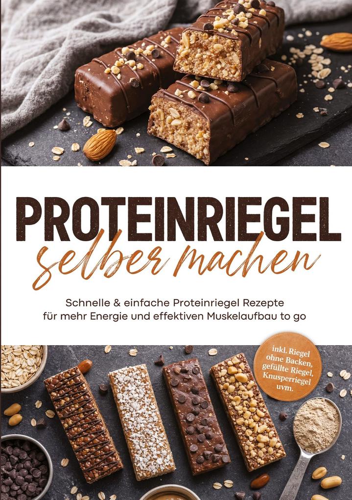 Proteinriegel selber machen: Schnelle & einfache Proteinriegel Rezepte für mehr Energie und effektiven Muskelaufbau to go - inkl. Riegel ohne Backen gefüllte Riegel Knusperriegel uvm.