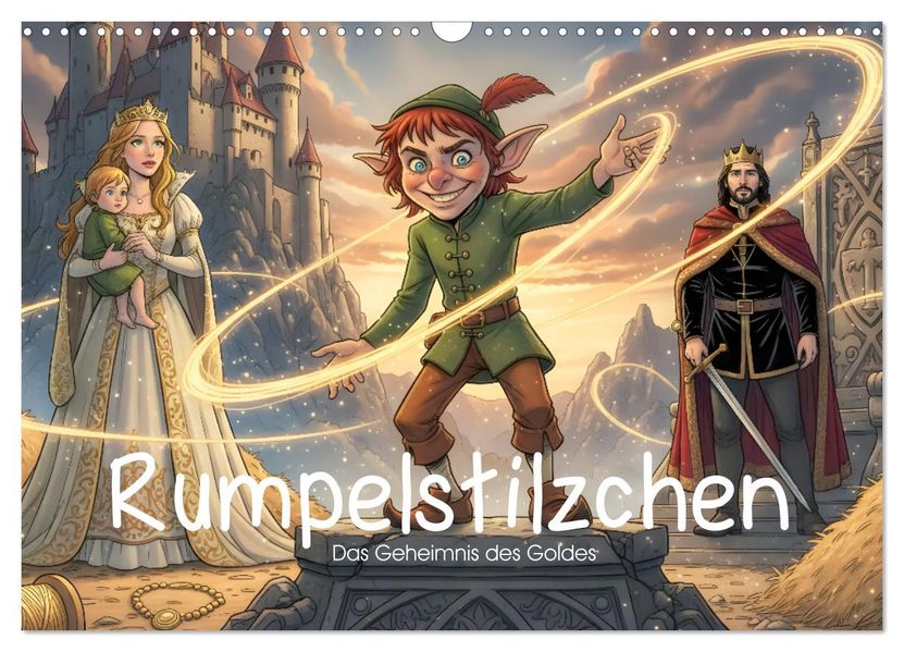 Rumpelstilzchen - Das Geheimnis des Goldes (Wandkalender 2027 DIN A3 quer) CALVENDO Monatskalender