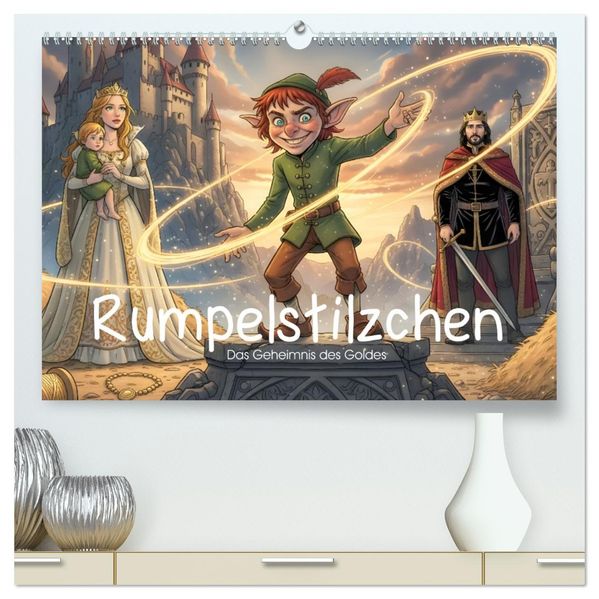 Rumpelstilzchen - Das Geheimnis des Goldes (hochwertiger Premium Wandkalender 2027 DIN A2 quer) Kunstdruck in Hochglanz