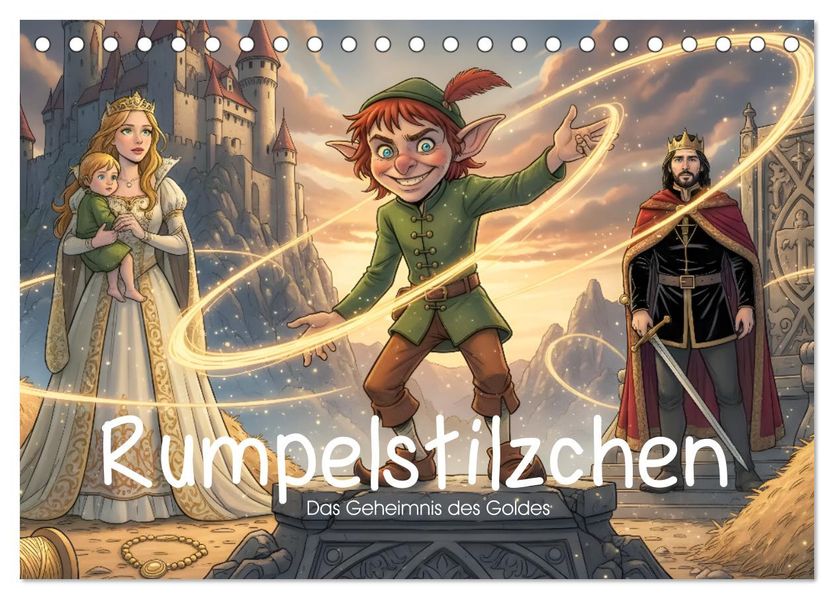 Rumpelstilzchen - Das Geheimnis des Goldes (Tischkalender 2027 DIN A5 quer) CALVENDO Monatskalender