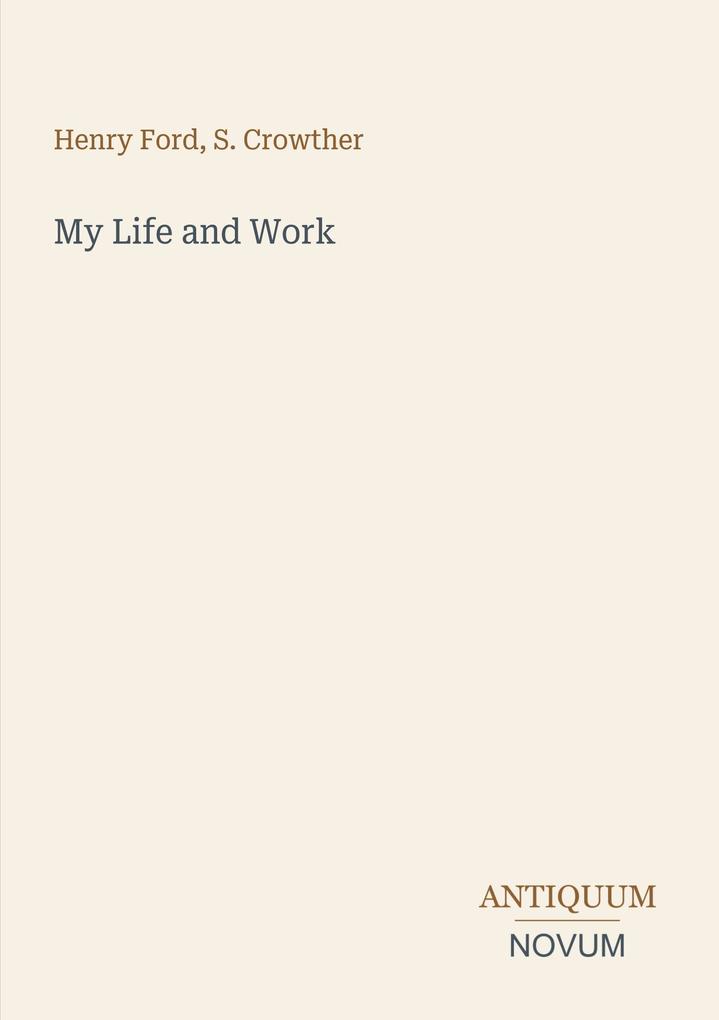 My Life and Work