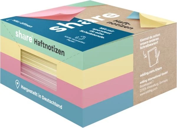share Haftnotizblock 4x100 Blatt