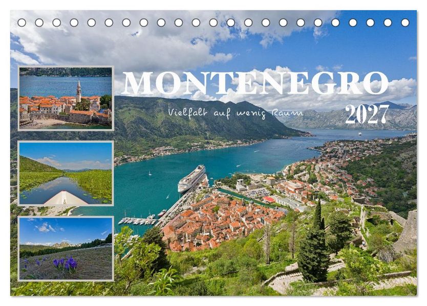 Montenegro - Vielfalt auf wenig Raum (Tischkalender 2027 DIN A5 quer) CALVENDO Monatskalender