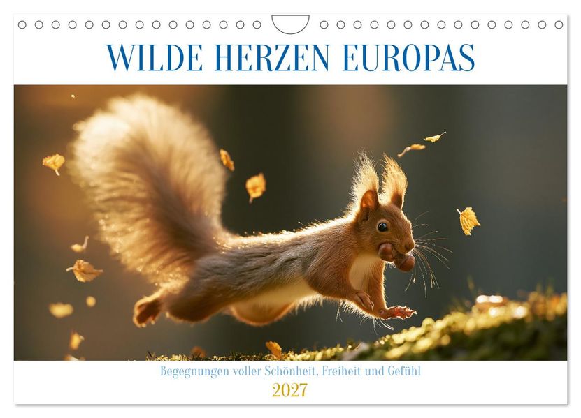 Wilde Herzen Europas (Wandkalender 2027 DIN A4 quer) CALVENDO Monatskalender