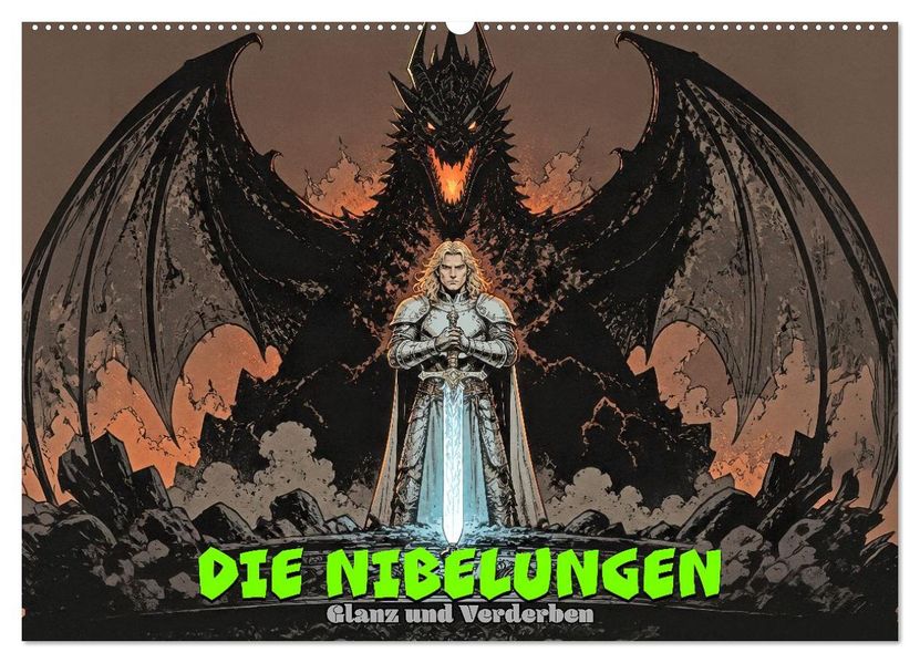Die Nibelungen: Glanz und Verderben (Wandkalender 2027 DIN A2 quer) CALVENDO Monatskalender