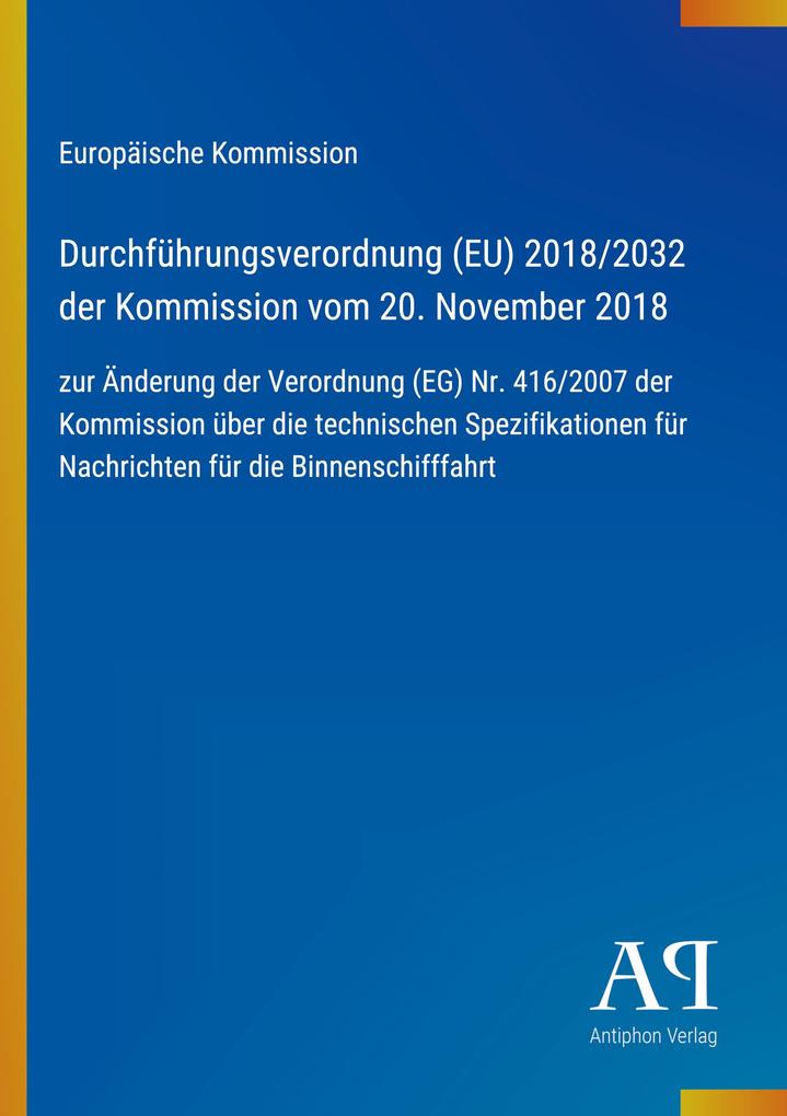 Durchführungsverordnung (EU) 2018/2032 der Kommission vom 20. November 2018