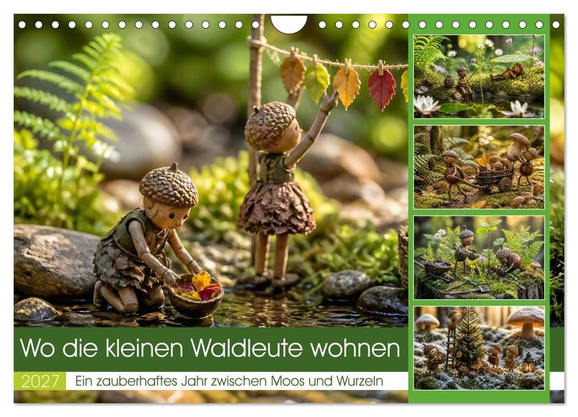 Wo die kleinen Waldleute wohnen (Wandkalender 2027 DIN A4 quer) CALVENDO Monatskalender
