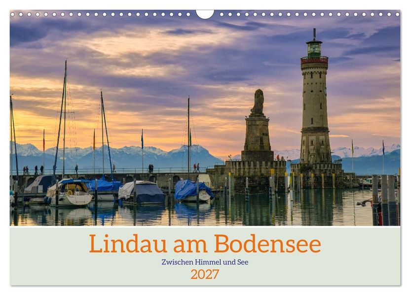Lindau am Bodensee - Zwischen Himmel und See (Wandkalender 2027 DIN A3 quer) CALVENDO Monatskalender