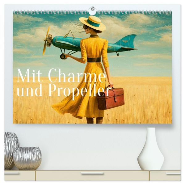 Mit Charme und Propeller (hochwertiger Premium Wandkalender 2027 DIN A2 quer) Kunstdruck in Hochglanz