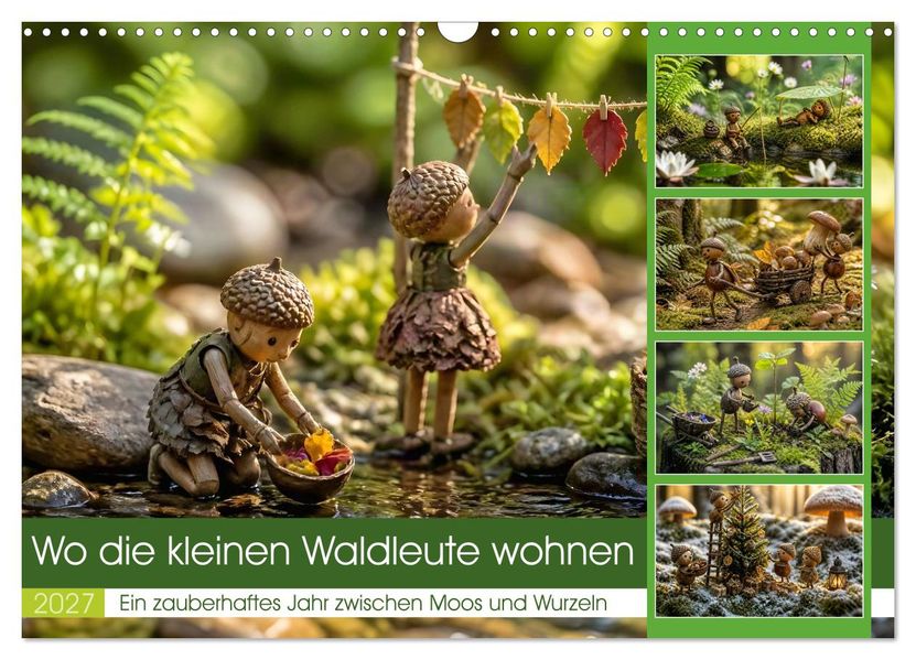 Wo die kleinen Waldleute wohnen (Wandkalender 2027 DIN A3 quer) CALVENDO Monatskalender