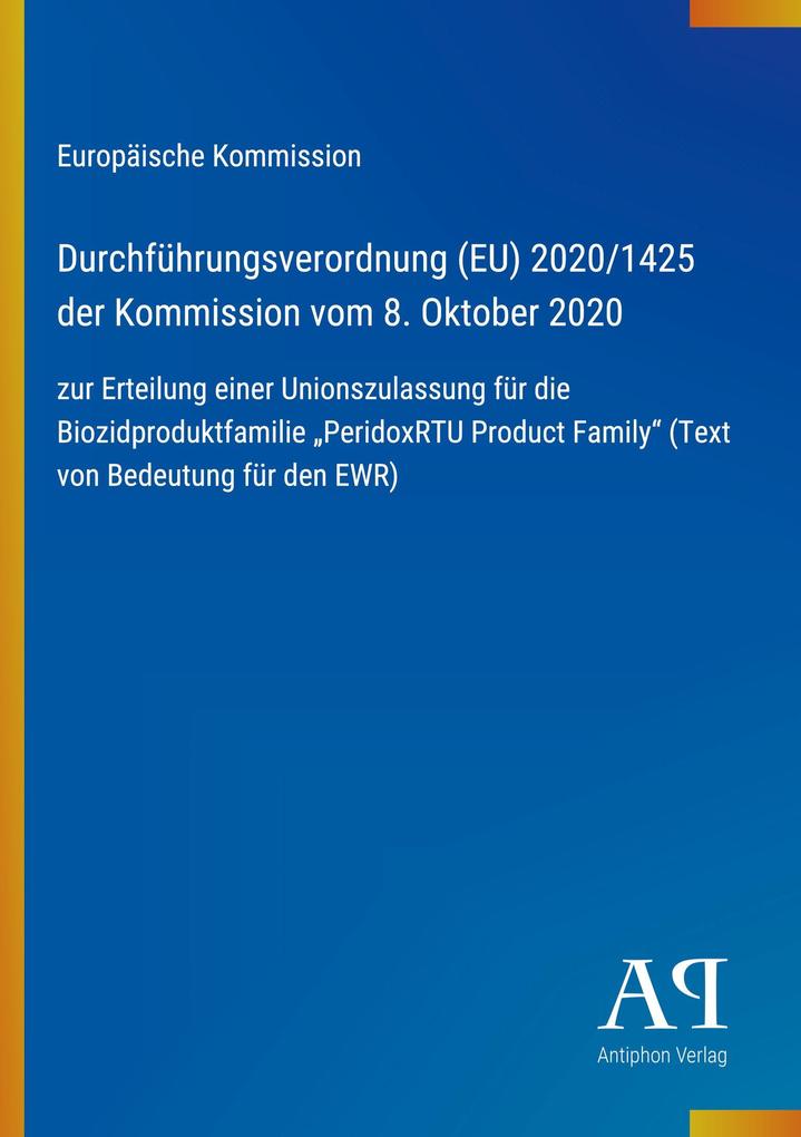 Durchführungsverordnung (EU) 2020/1425 der Kommission vom 8. Oktober 2020