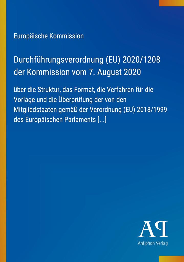 Durchführungsverordnung (EU) 2020/1208 der Kommission vom 7. August 2020