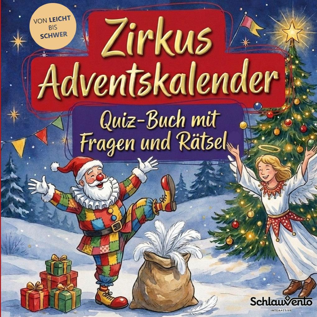 Zirkus-Adventskalender: Quiz-Buch mit Fragen und Rätsel