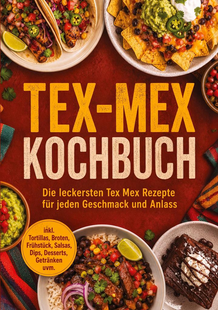 Tex-Mex Kochbuch: Die leckersten Tex Mex Rezepte für jeden Geschmack und Anlass - inkl. Tortillas Broten Frühstück Salsas Dips Desserts Getränken uvm.