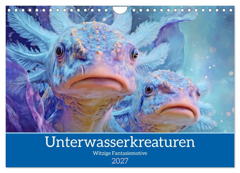 Unterwasserkreaturen - Witzige Fantasiemotive (Wandkalender 2027 DIN A4 quer) CALVENDO Monatskalender