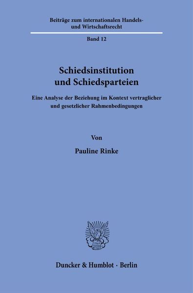 Schiedsinstitution und Schiedsparteien
