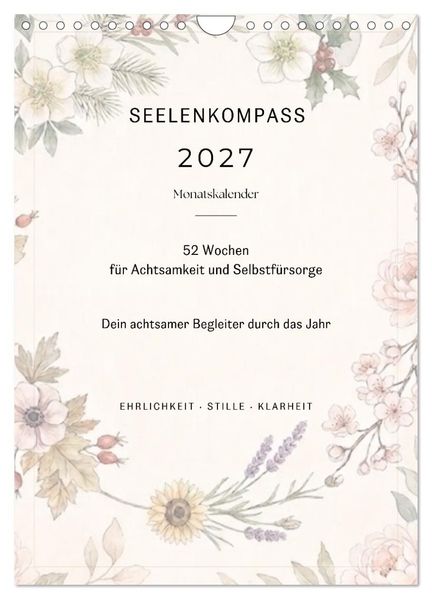 SEELENKOMPASS (Wandkalender 2027 DIN A4 hoch) CALVENDO Monatskalender