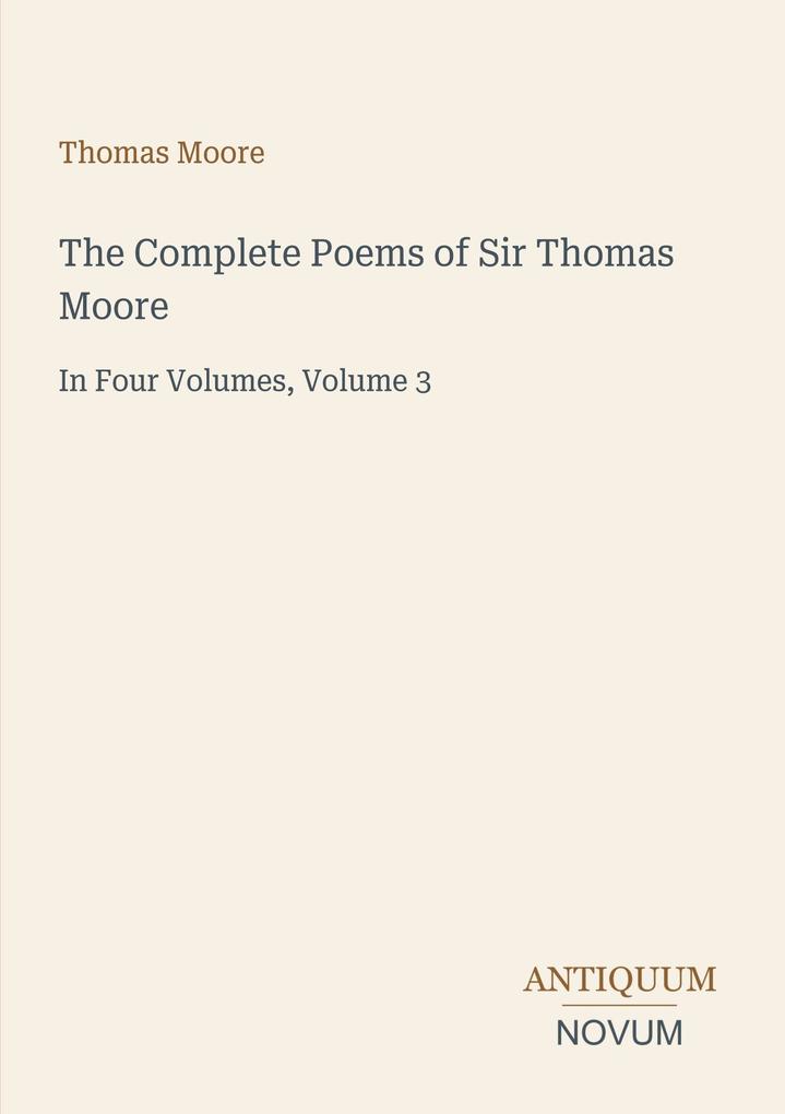 The Complete Poems of Sir Thomas Moore