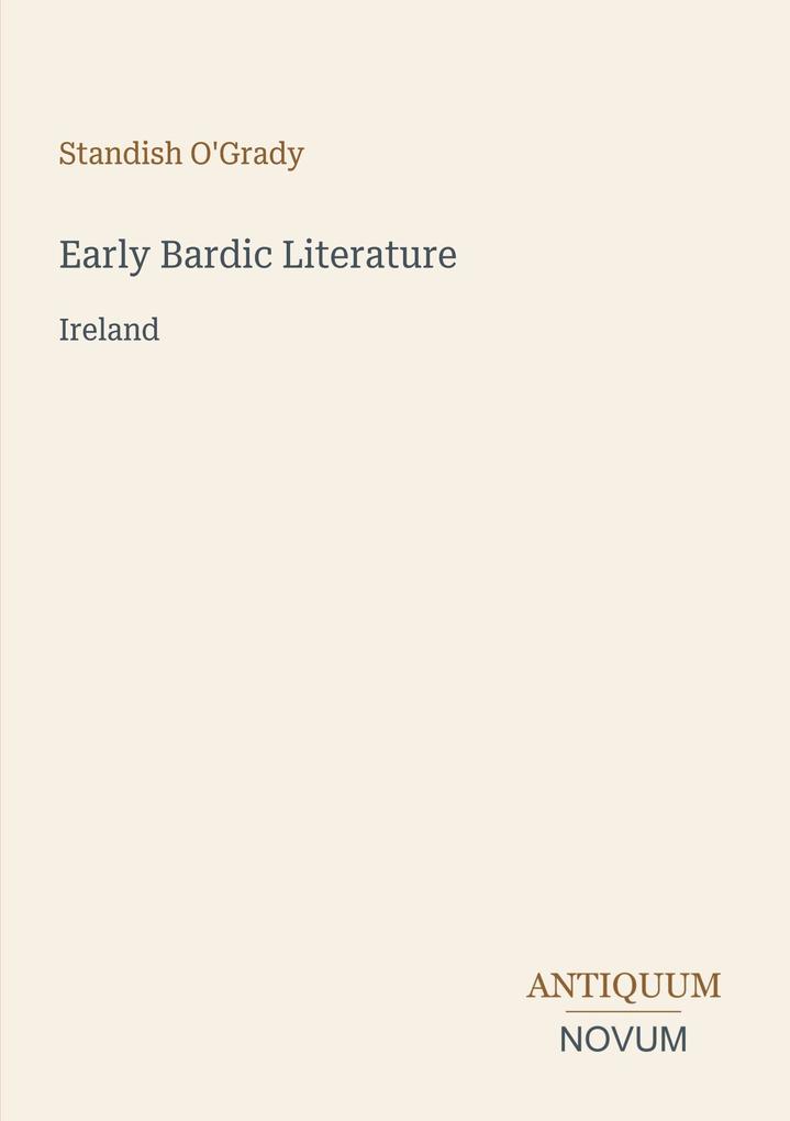 Early Bardic Literature