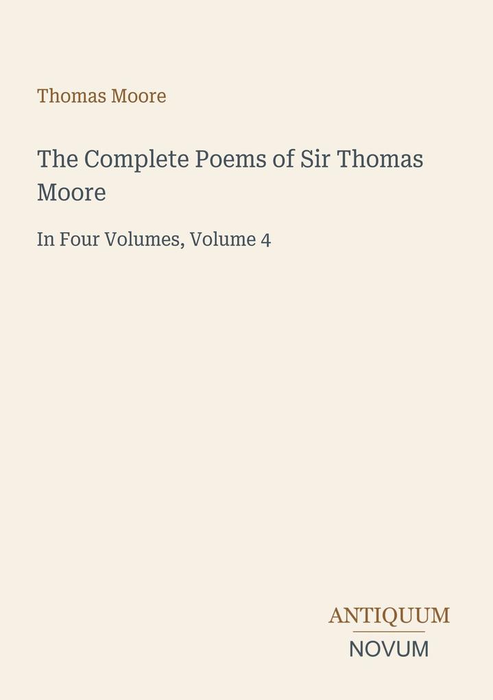 The Complete Poems of Sir Thomas Moore