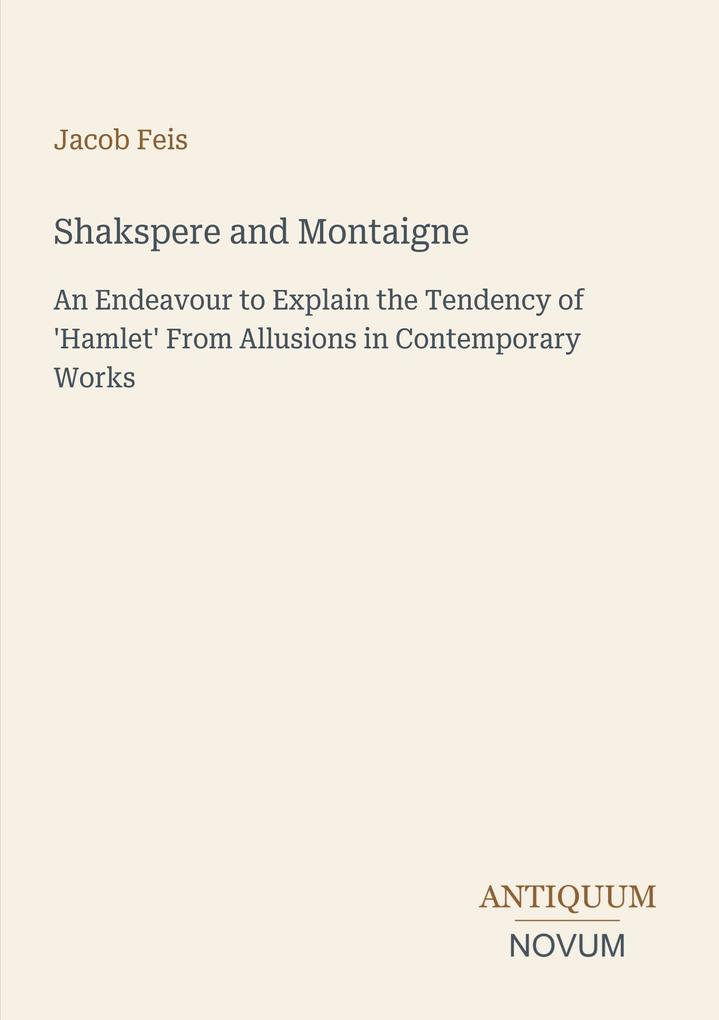 Shakspere and Montaigne