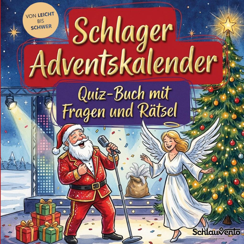 Schlager-Adventskalender: Quiz-Buch mit Fragen und Rätsel