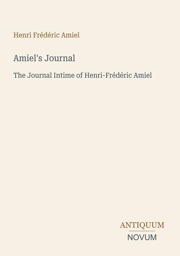Amiel's Journal