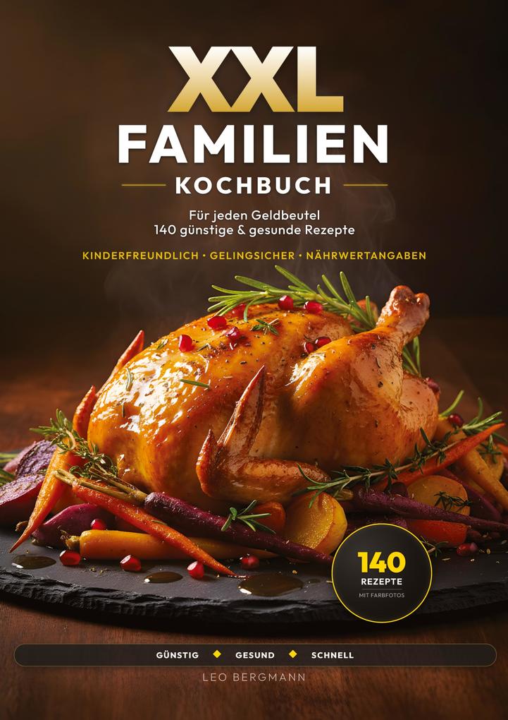 XXL Familienkochbuch für jeden Geldbeutel: 140 günstige & gesunde Rezepte für den Alltag