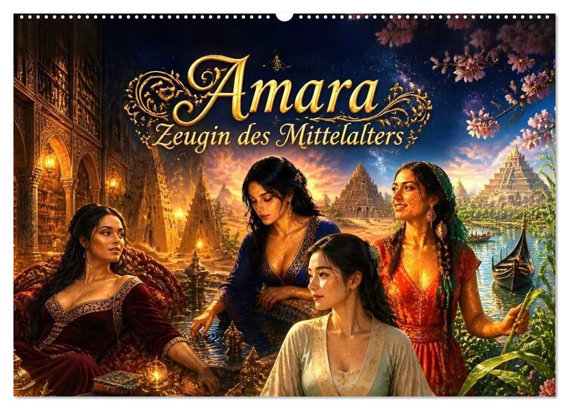 Amara - Zeugin des Mittelalters (Wandkalender 2027 DIN A2 quer) CALVENDO Monatskalender