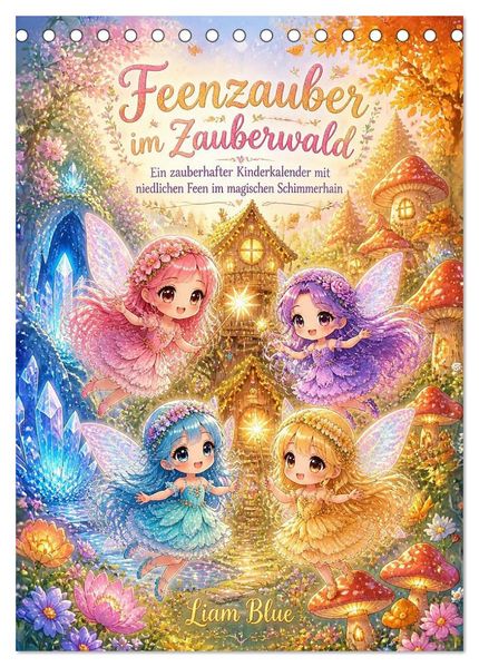 Feenzauber im Zauberwald (Tischkalender 2027 DIN A5 hoch) CALVENDO Monatskalender