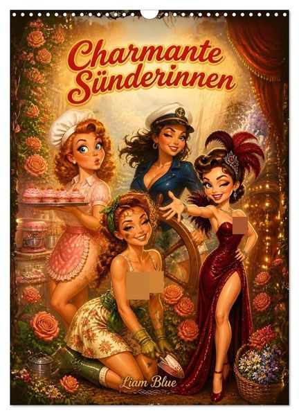 Charmante Sünderinnen (Wandkalender 2027 DIN A3 hoch) CALVENDO Monatskalender