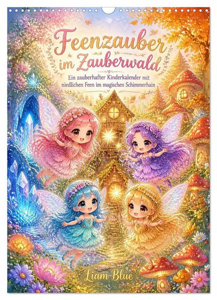 Feenzauber im Zauberwald (Wandkalender 2027 DIN A3 hoch) CALVENDO Monatskalender