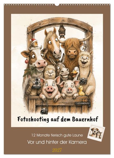 Fotoshooting auf dem Bauernhof (Wandkalender 2027 DIN A2 hoch) CALVENDO Monatskalender