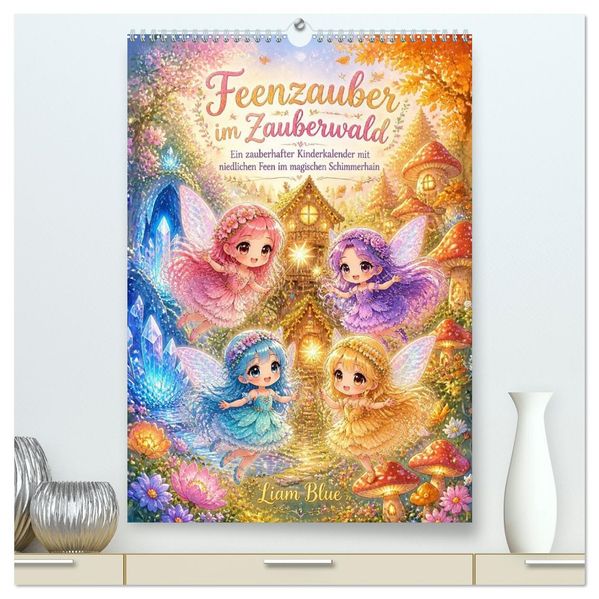 Feenzauber im Zauberwald (hochwertiger Premium Wandkalender 2027 DIN A2 hoch) Kunstdruck in Hochglanz