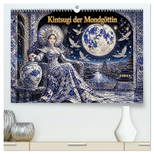 Kintsugi der Mondgöttin (hochwertiger Premium Wandkalender 2027 DIN A2 quer) Kunstdruck in Hochglanz