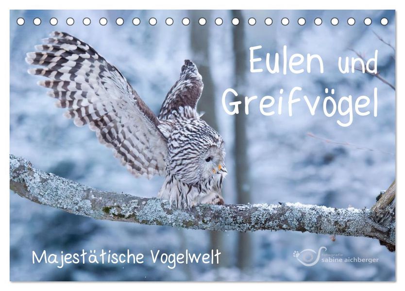 Eulen und Greifvögel - Majestätische Vogelwelt (Tischkalender 2027 DIN A5 quer) CALVENDO Monatskalender
