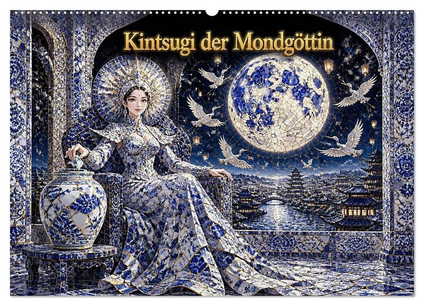 Kintsugi der Mondgöttin (Wandkalender 2027 DIN A2 quer) CALVENDO Monatskalender