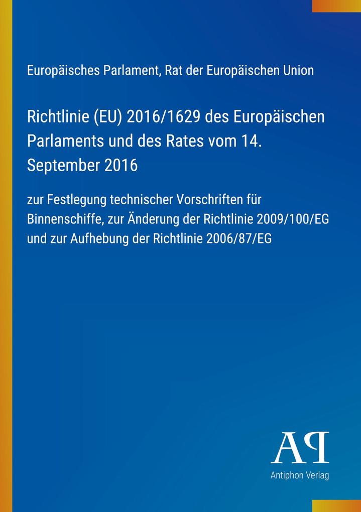 Richtlinie (EU) 2016/1629 des Europäischen Parlaments und des Rates vom 14. September 2016