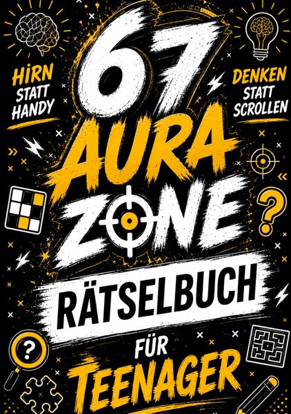 67 Rätselbuch für Teenager. Hirn statt Handy: AURA ZONE: Geniale Denkspiele Offline Rätsel & Challenges